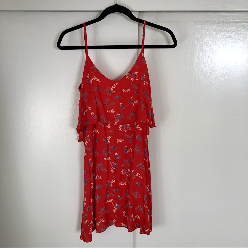NWOT Planet Blue Life Red Coral floral dress